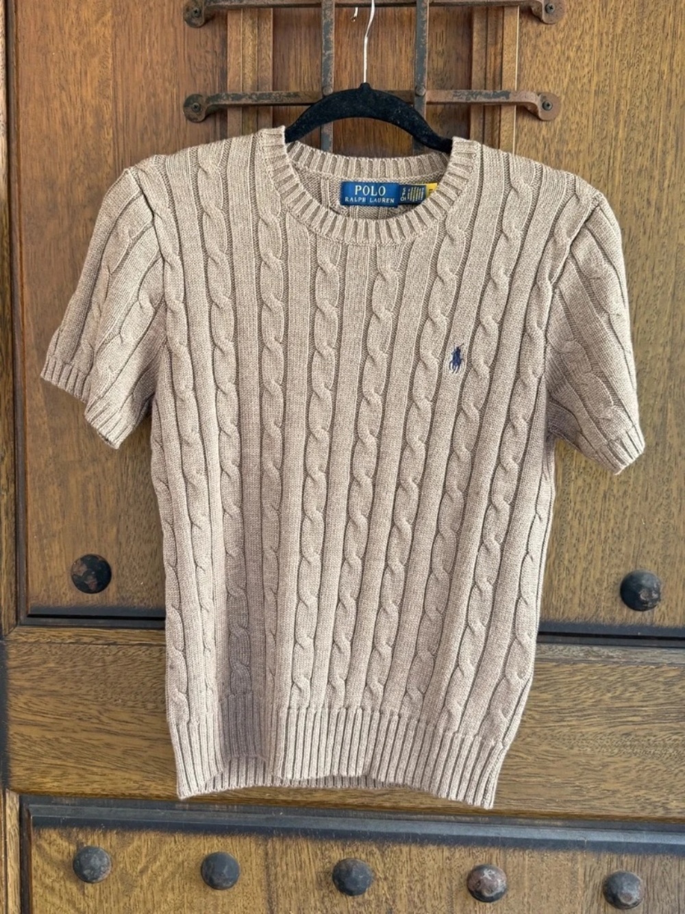 Polo Ralph Lauren Chocolate Cable Knit Crewneck Sweater Size S